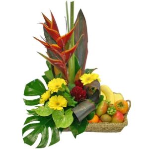 Arreglo Frutal & Floral: Caribbean Sunshine