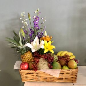Arreglo Frutal & Floral Exótico 